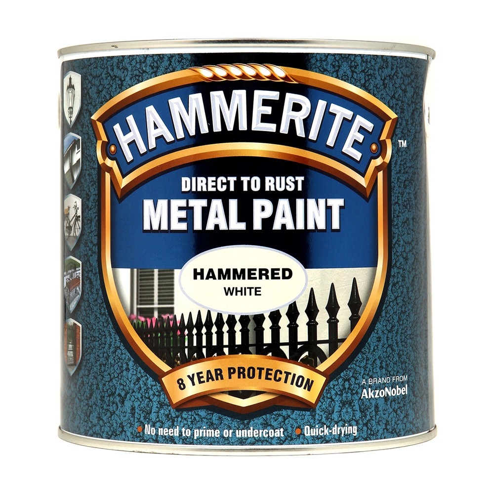 Image for 040 HM Metal Paint Hammered White 2.5Ltr